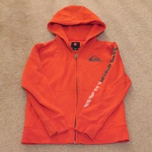 Boys quicksilver orange full zip sweatshirt
